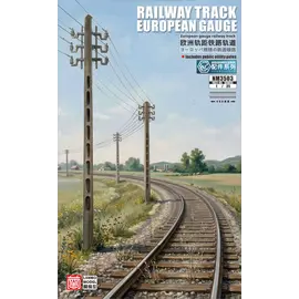 Lanmo Model Lanmo Model - Railway Track, European Gauge - 480mm incl. Utility Poles - 1:35