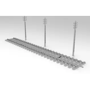 Lanmo Model Railway Track, European Gauge - 480mm incl. Utility Poles - 1:35
