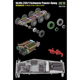 Ryefield Model Sd.Kfz. 234/1 Schwerer Panzer-Spwg. with Interior Kit - 1:35