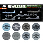 AK Interactive Real Color Set - US Air Force & ANG Modern Aircraft Colors