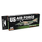 AK Interactive Real Color Set - US Air Force & ANG Modern Aircraft Colors 1960s-1980s