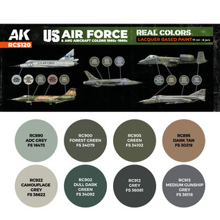 AK Interactive Real Color Set - US Air Force & ANG Modern Aircraft Colors 1960s-1980s