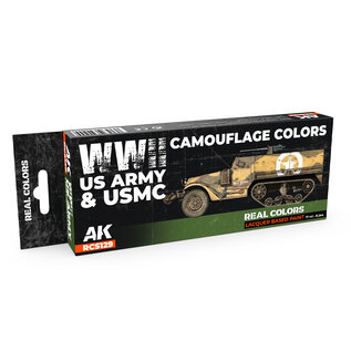 AK Interactive Real Color Set - WWII US Army & USMC Camouflage Colors