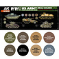 AK Interactive Real Color Set - WWII US Army & USMC Camouflage Colors
