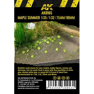 AK Interactive Maple Summer Leaves 1:35 / 1:32 / 75mm / 90mm (7gr. Bag)