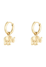 Gouden oorbellen Elephant