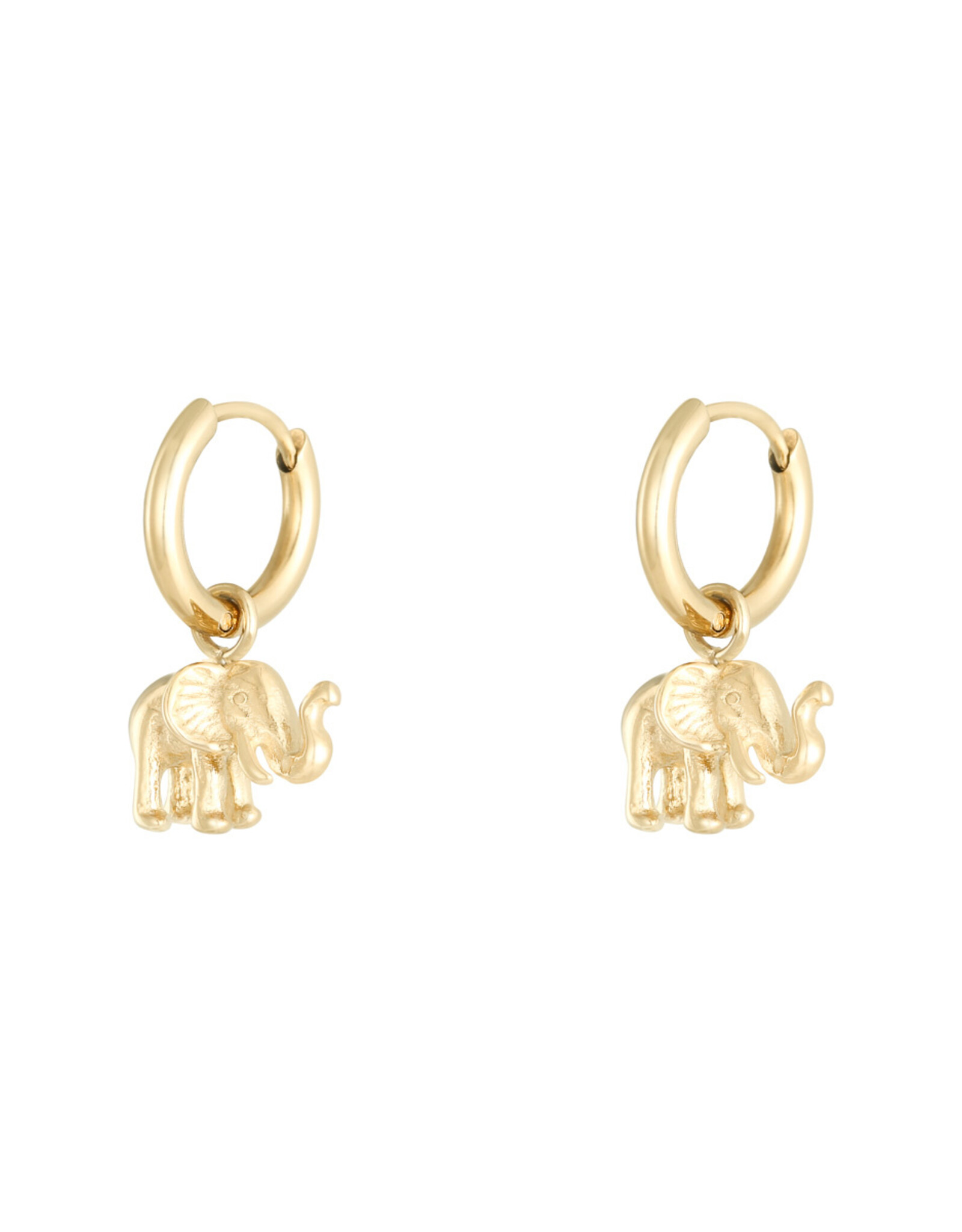 Gouden oorbellen Elephant