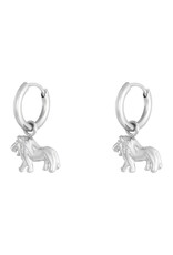 Zilveren oorbellen Lion