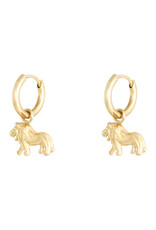Gouden oorbellen Lion