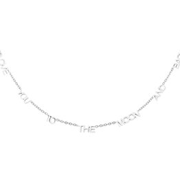 Zilveren ketting Love you to the moon and back