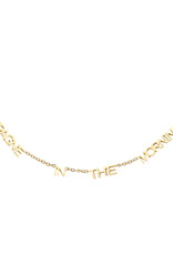 Gouden tekstketting Champagne in the morning