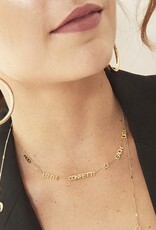 Gouden tekstketting Add a little confetti to each day