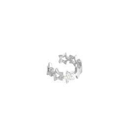 Earcuff Stars in a row zilver