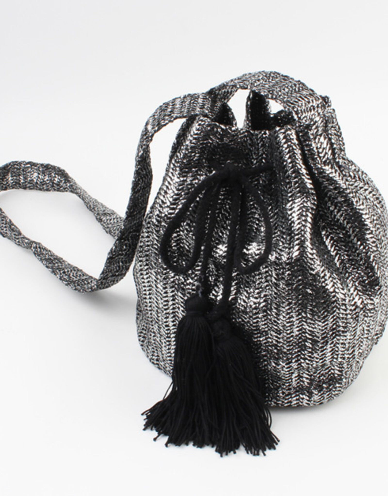 Crossbody tas Shanley zwart/zilver