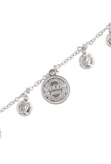 Zilveren ketting Coin&Layer