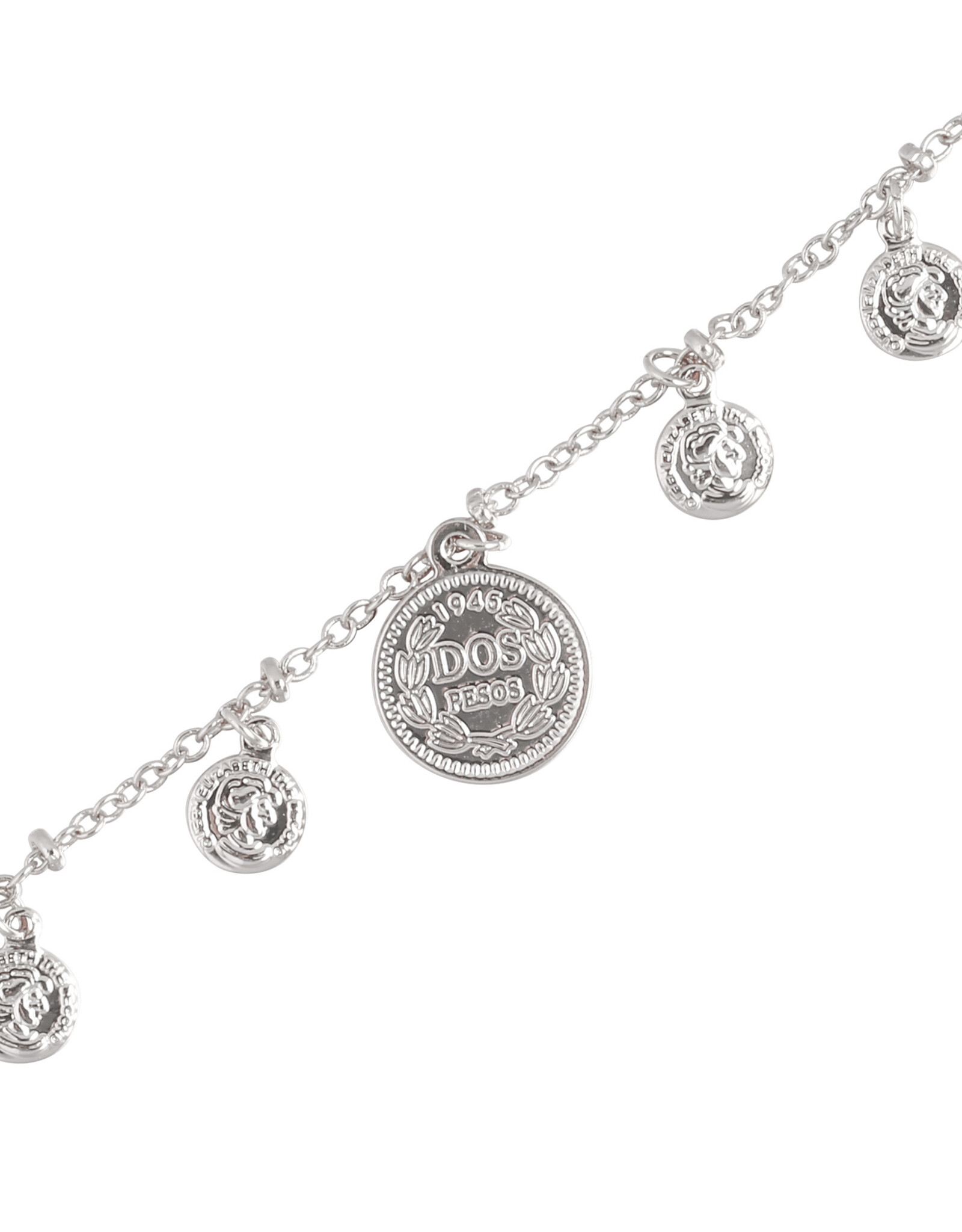 Zilveren ketting Coin&Layer