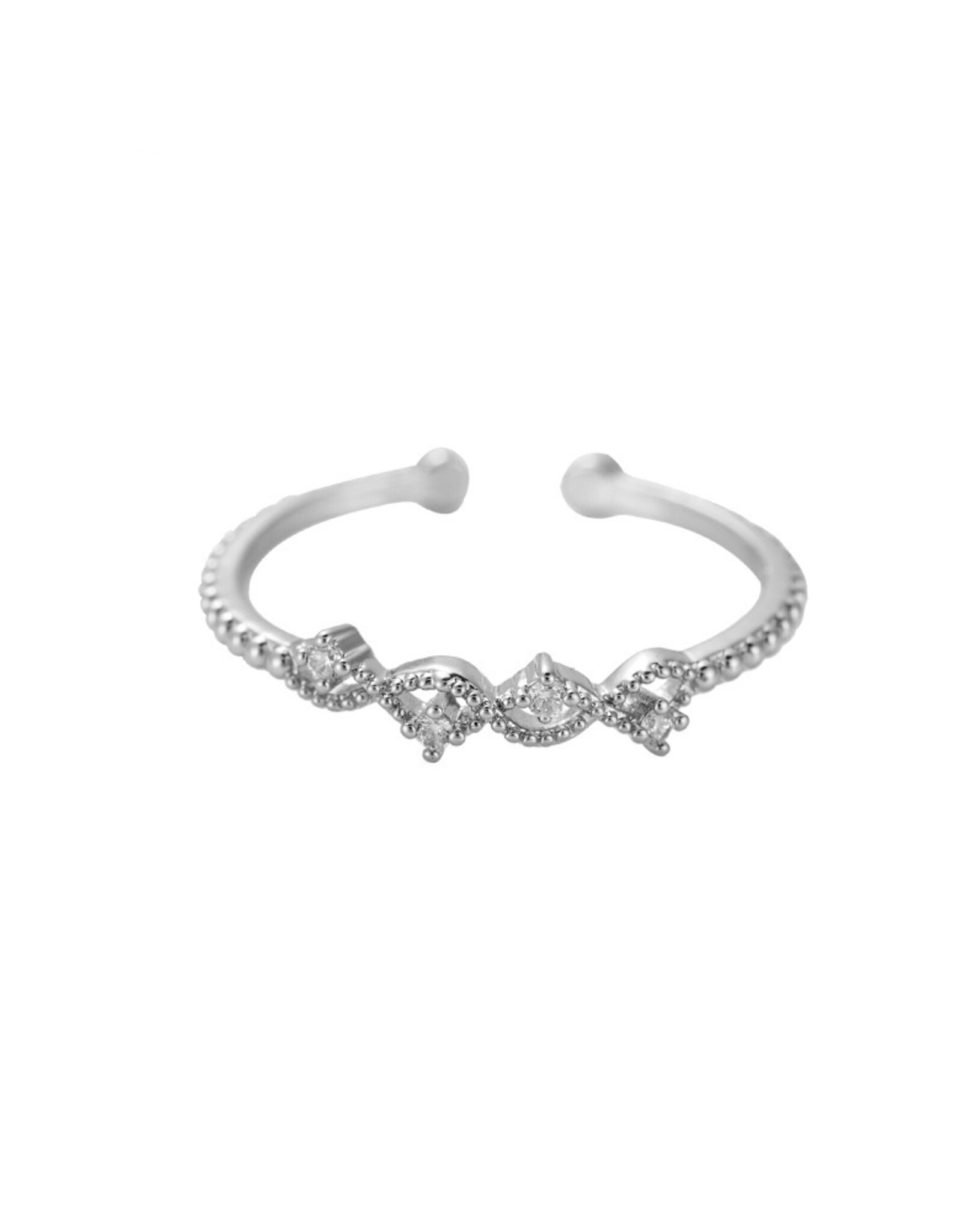 Zilveren ring Brianna