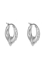 Zilveren oorbellen Bali hoops