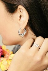 Zilveren oorbellen Bali hoops