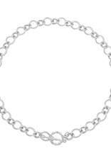 Zilveren schakelketting Airy rounds