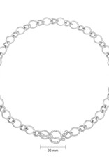 Zilveren schakelketting Airy rounds