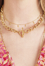 Zilveren schakelketting Airy rounds