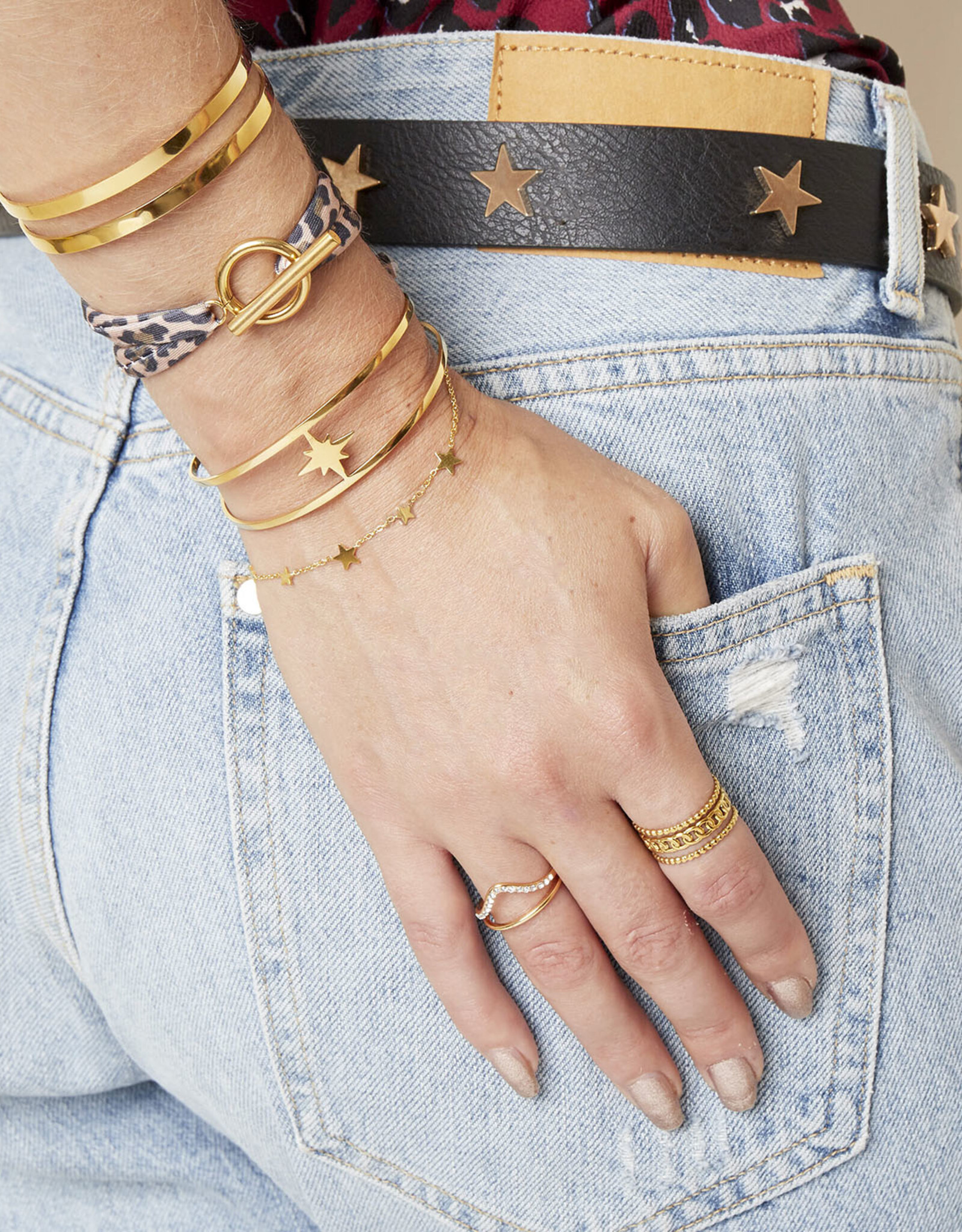 Gouden armband Star