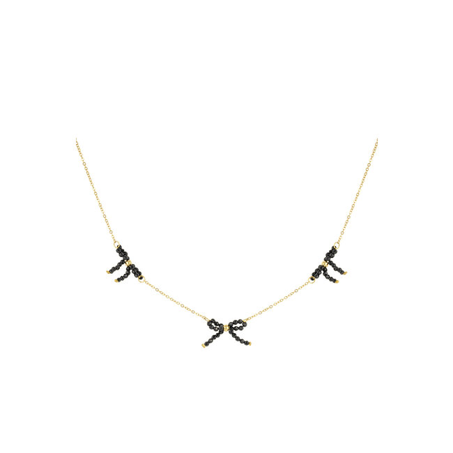 Yehwang Juwelen  Beaded bows ketting - goud