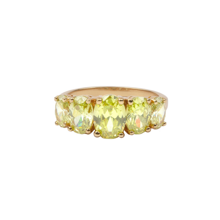 All The Luck In The World Ring ovalen lime