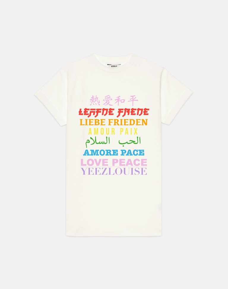 Yeez Louise Love peace yeez louise shirt - off white