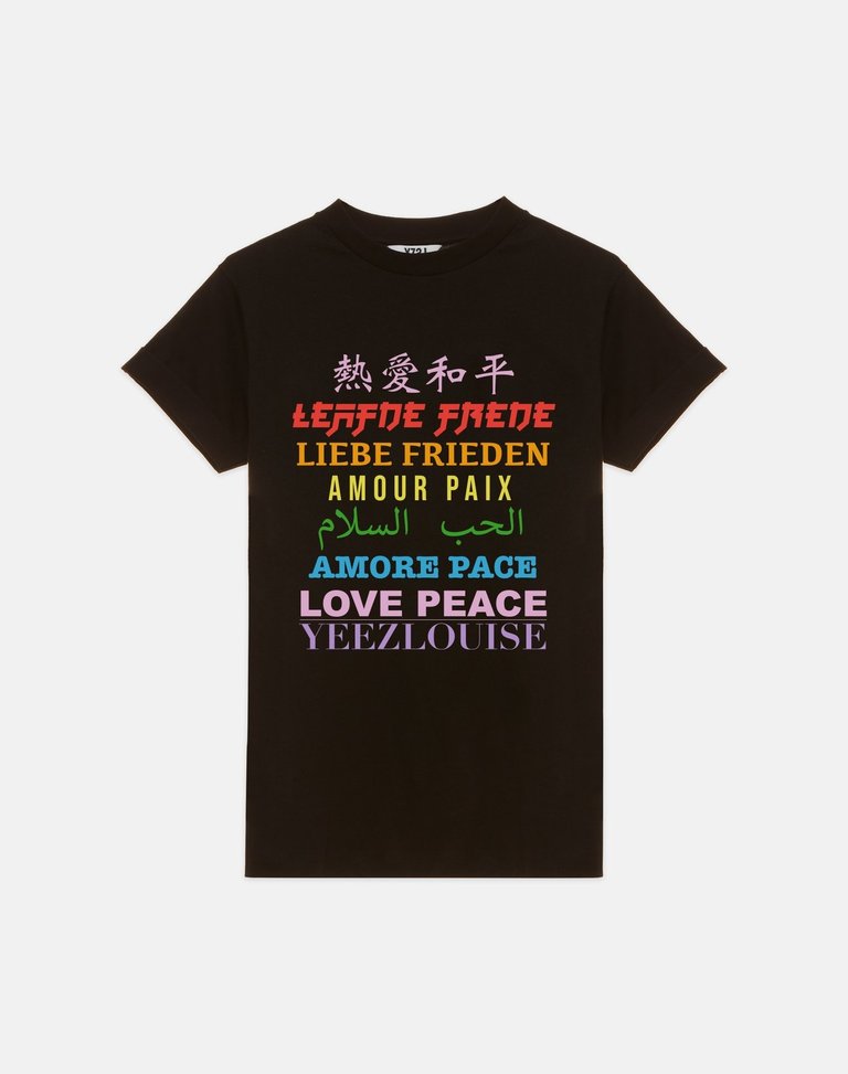 Yeez Louise Love peace yeez louise shirt - black