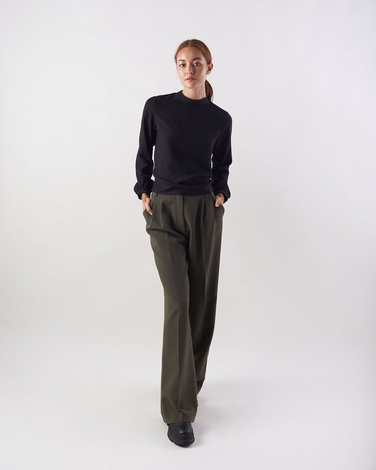 Another Label Moore pleated pants - Deep green