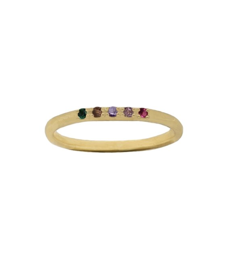 Josephina Jewelry Rainbow ring - Gold