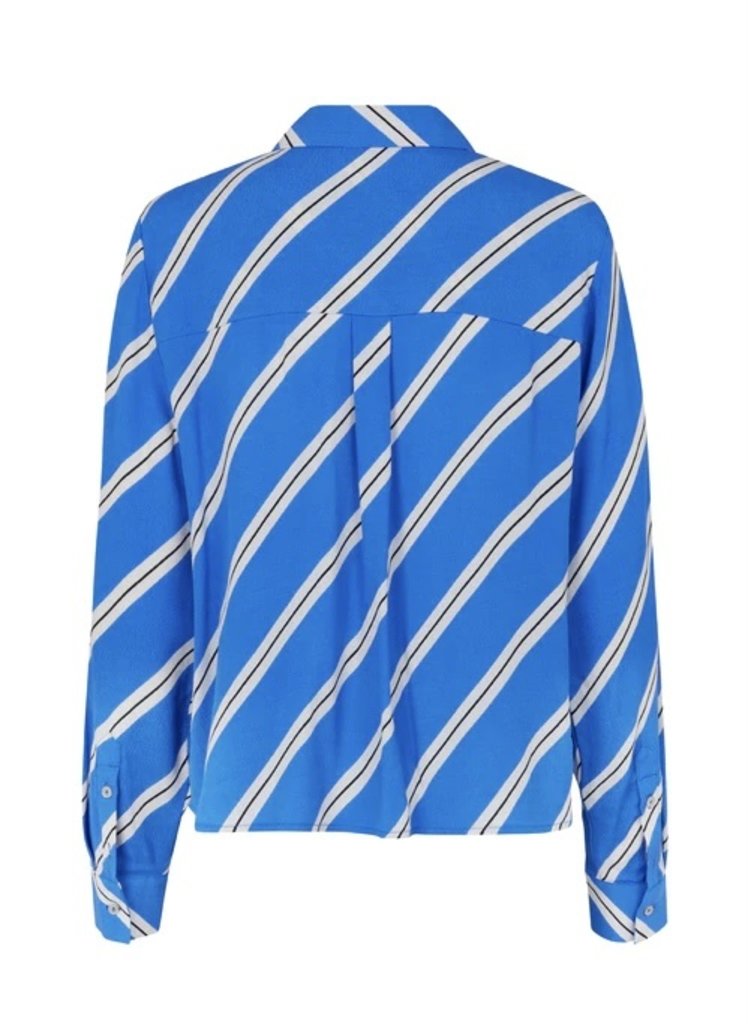 Modström Cenni print shirt - Azure Stripe