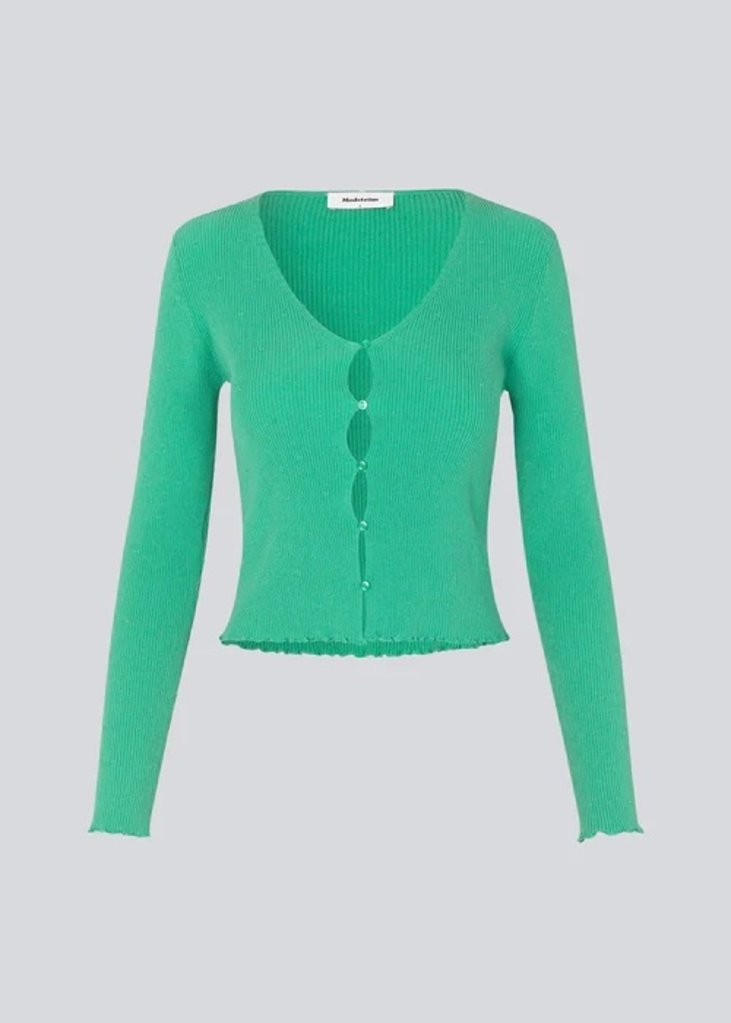 Modström Doris cardigan - Calm jade