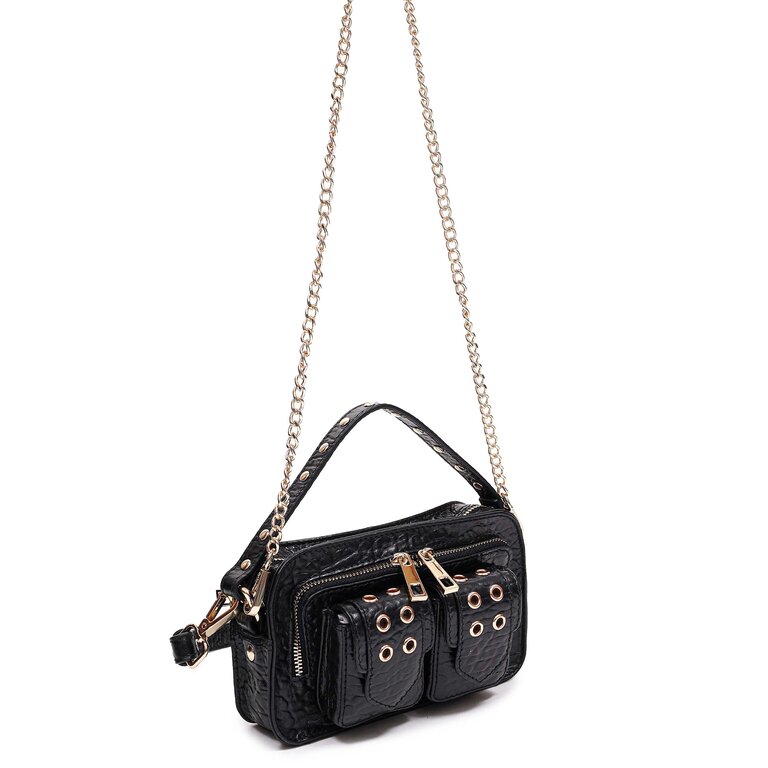 Núnoo Bags Helena eyelet New Zealand - Black/Gold