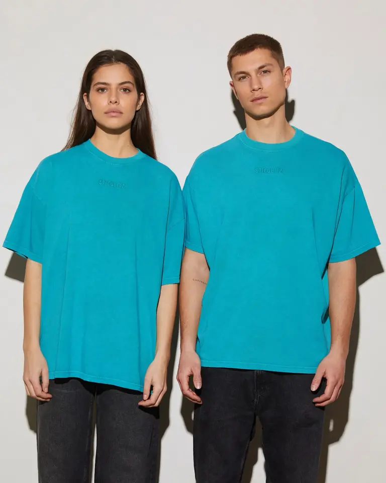 Stieglitz Worn out shirt - turquoise