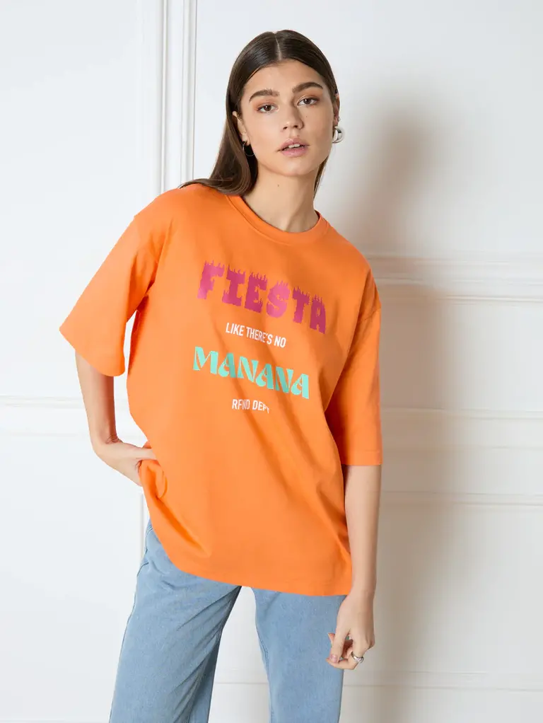 Refined department Maggy oversized tee - orange