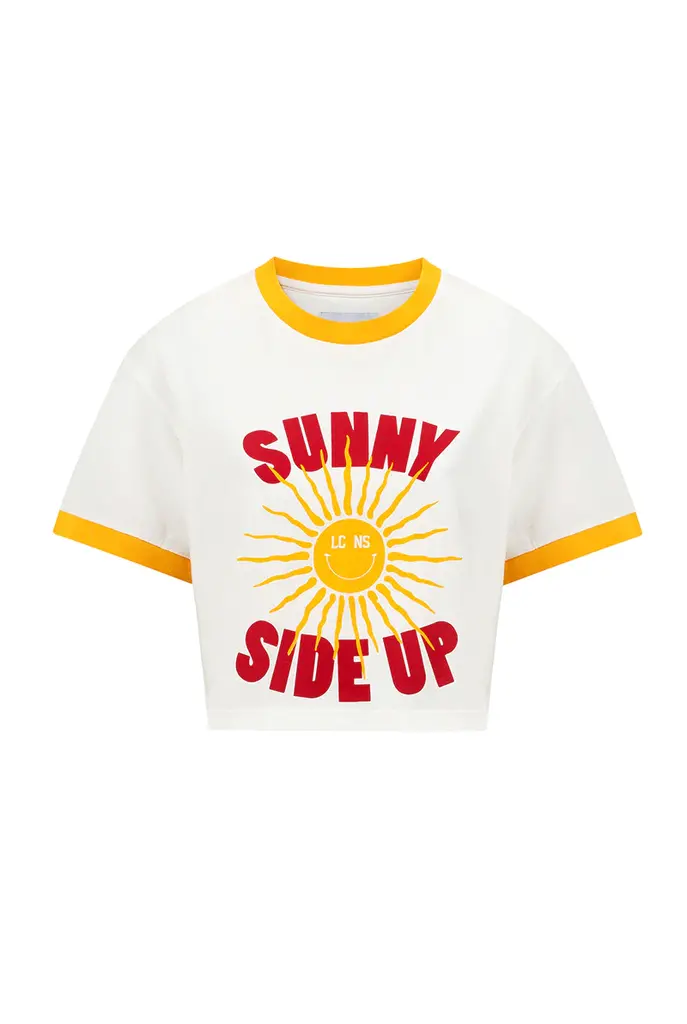 Le Cafe Noir Studio Sunny side up cropped tee