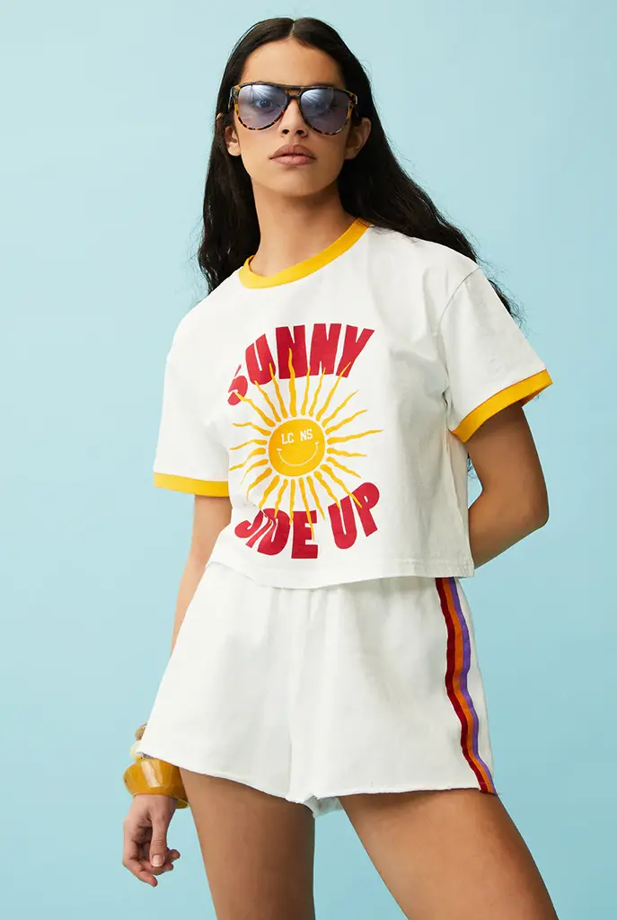 Le Cafe Noir Studio Sunny side up cropped tee