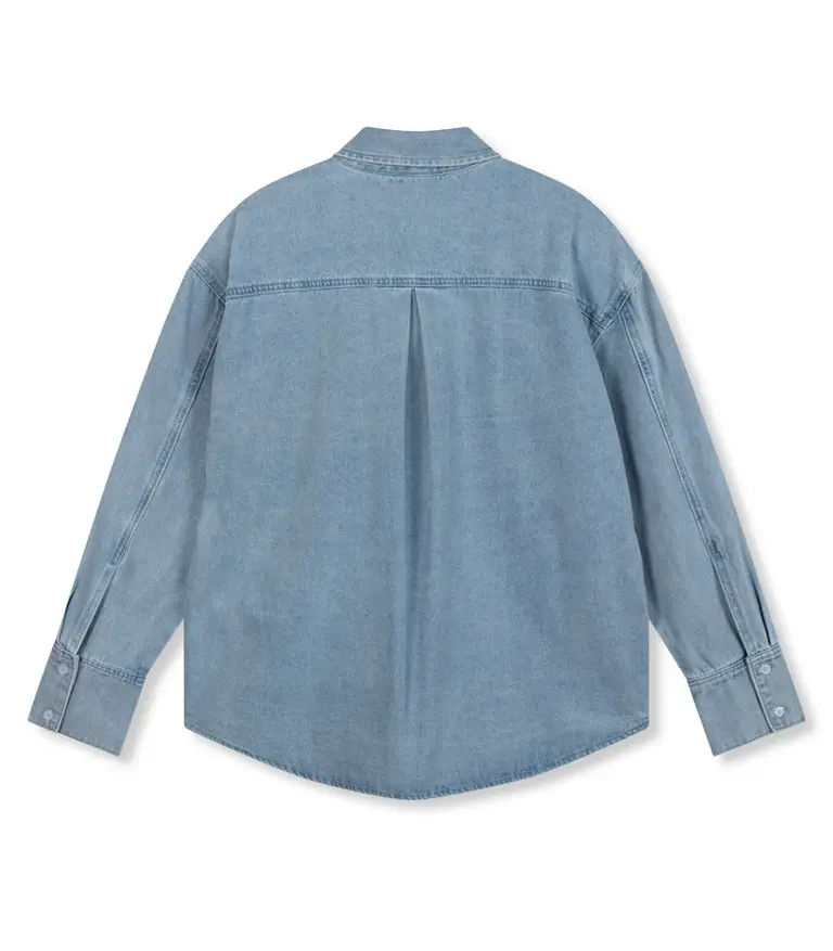 Refined department Ginny denim blouse