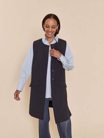 Mos Mosh Verona solei waistcoat salute navy