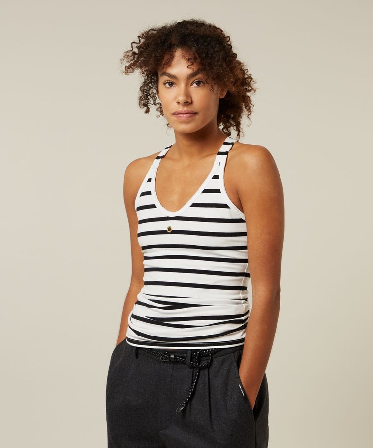 10DAYS Wrapper stripe ecru black 10Days