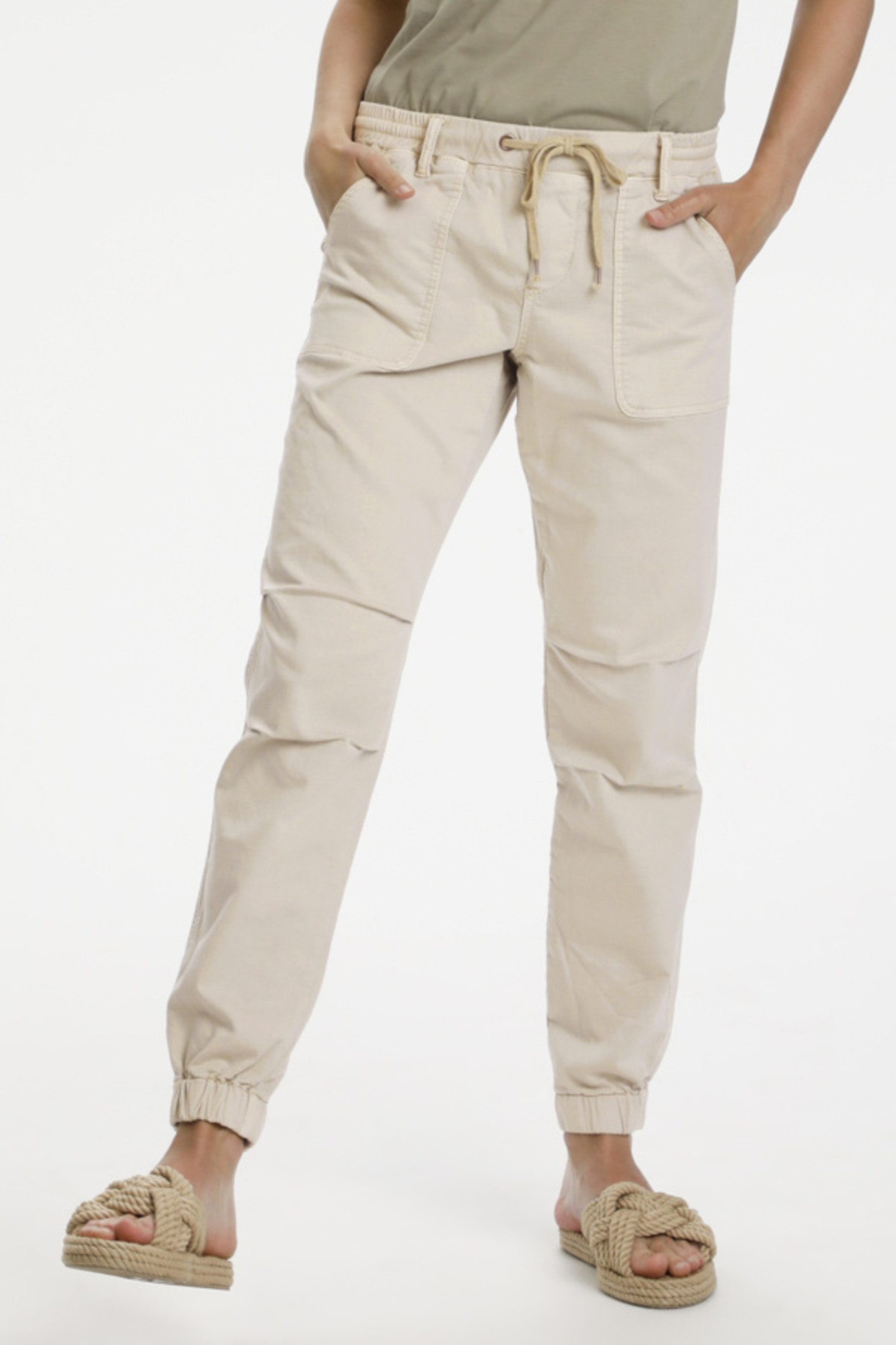 Cream CRNuka jogdenim cargo pant oatmeal Cream
