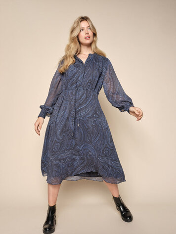 Mos Mosh Hania paisley dress salute navy