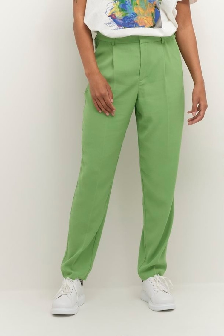 Cream CRSaga ankl pant - mom fit flourite green Cream
