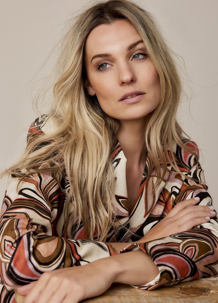 Blazer painted flower multicolour Summum Woman