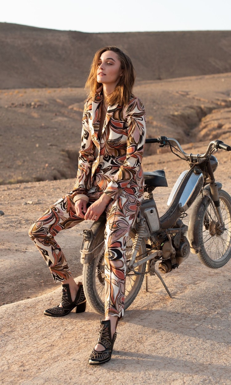 Summum Woman Blazer painted flower multicolour Summum Woman