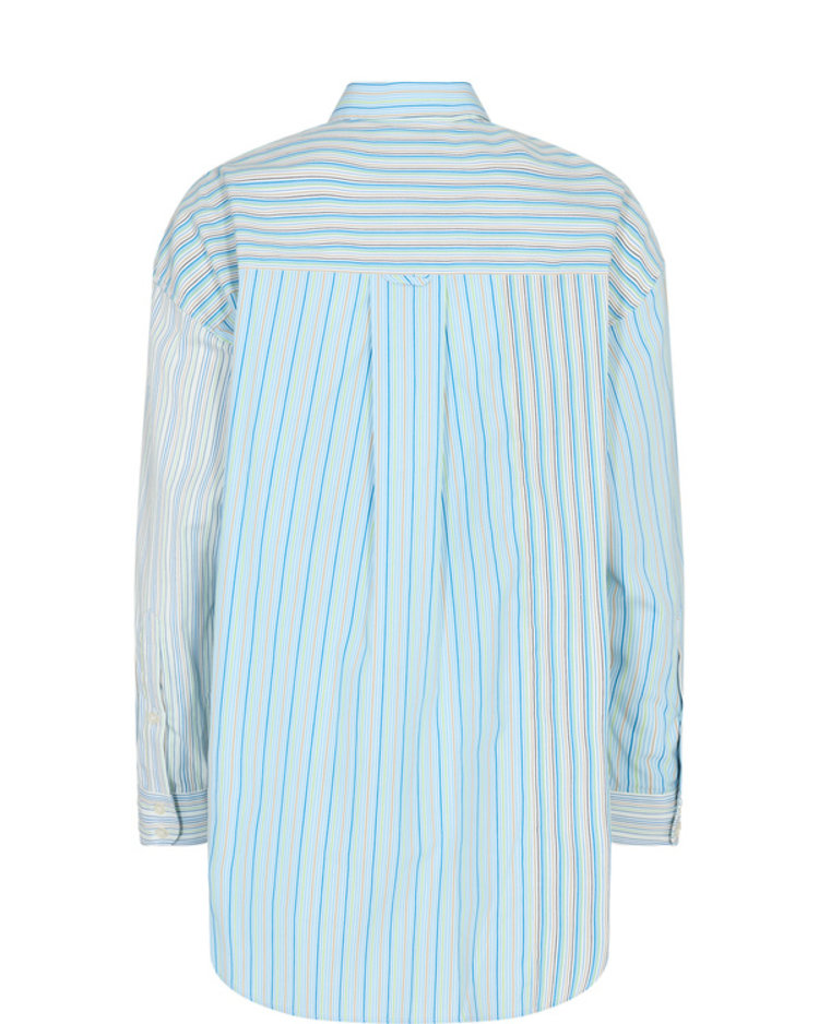 MMElke multi stripe shirt clear sky Mos Mosh
