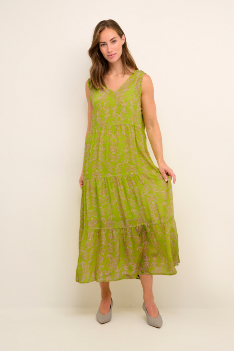 Cream CRParam long dress kim fit wild lime tapestry Cream